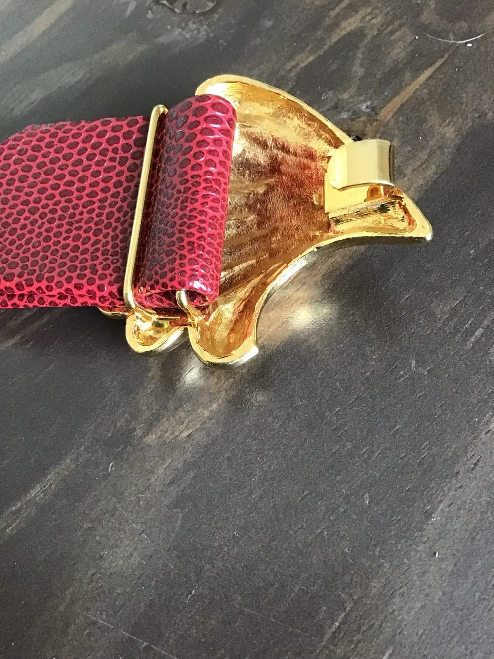 Red Snake Skin look belt.